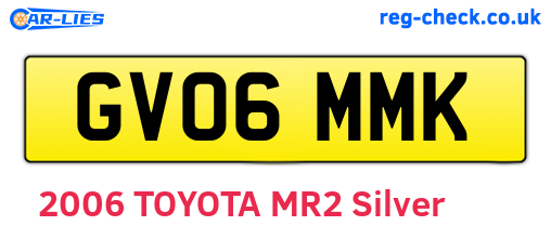GV06MMK are the vehicle registration plates.