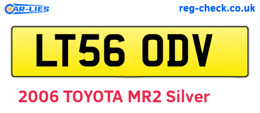 LT56ODV are the vehicle registration plates.