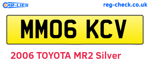 MM06KCV are the vehicle registration plates.