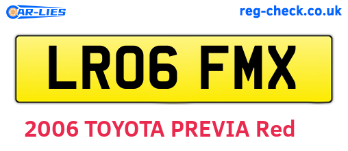LR06FMX are the vehicle registration plates.