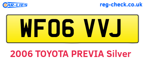 WF06VVJ are the vehicle registration plates.