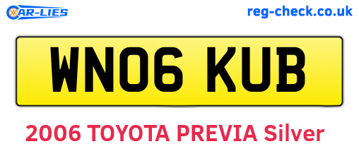WN06KUB are the vehicle registration plates.