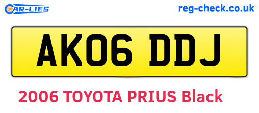 AK06DDJ are the vehicle registration plates.