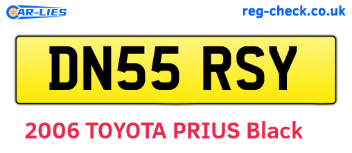 DN55RSY are the vehicle registration plates.