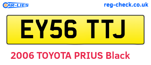 EY56TTJ are the vehicle registration plates.