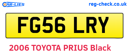 FG56LRY are the vehicle registration plates.