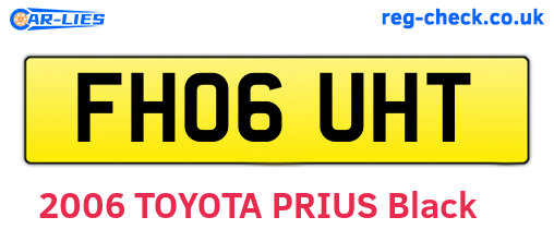 FH06UHT are the vehicle registration plates.