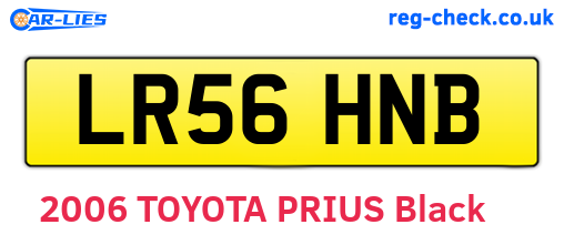 LR56HNB are the vehicle registration plates.