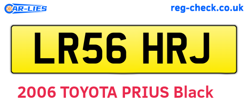 LR56HRJ are the vehicle registration plates.