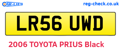 LR56UWD are the vehicle registration plates.