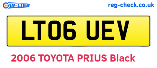 LT06UEV are the vehicle registration plates.