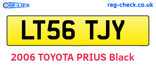 LT56TJY are the vehicle registration plates.