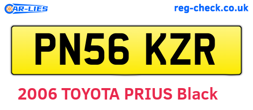 PN56KZR are the vehicle registration plates.