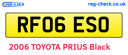 RF06ESO are the vehicle registration plates.