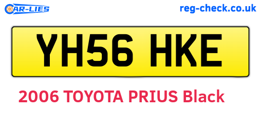 YH56HKE are the vehicle registration plates.