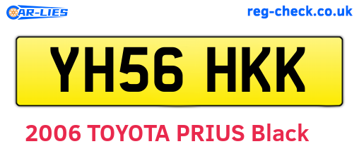 YH56HKK are the vehicle registration plates.