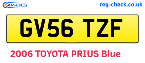 GV56TZF are the vehicle registration plates.