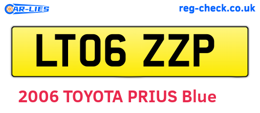 LT06ZZP are the vehicle registration plates.