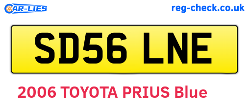 SD56LNE are the vehicle registration plates.