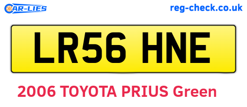 LR56HNE are the vehicle registration plates.
