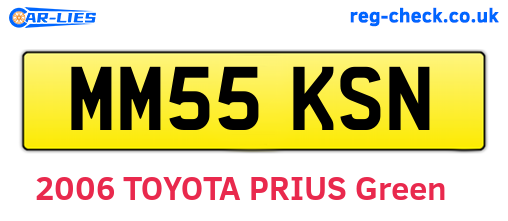 MM55KSN are the vehicle registration plates.