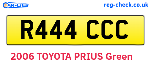 R444CCC are the vehicle registration plates.