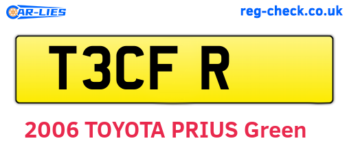 T3CFR are the vehicle registration plates.