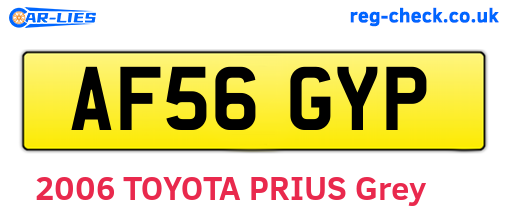AF56GYP are the vehicle registration plates.