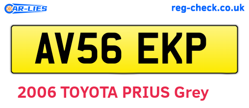 AV56EKP are the vehicle registration plates.