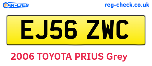 EJ56ZWC are the vehicle registration plates.
