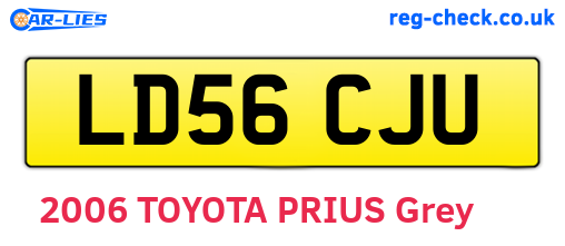 LD56CJU are the vehicle registration plates.