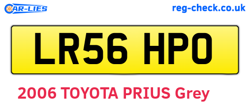 LR56HPO are the vehicle registration plates.