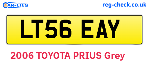 LT56EAY are the vehicle registration plates.