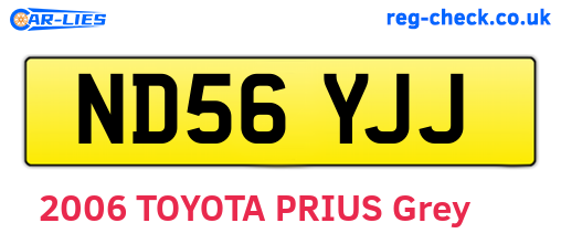 ND56YJJ are the vehicle registration plates.