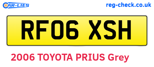 RF06XSH are the vehicle registration plates.