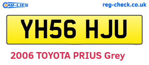 YH56HJU are the vehicle registration plates.