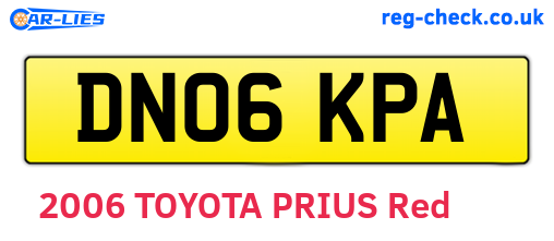 DN06KPA are the vehicle registration plates.