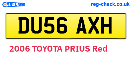 DU56AXH are the vehicle registration plates.