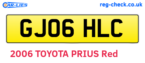 GJ06HLC are the vehicle registration plates.
