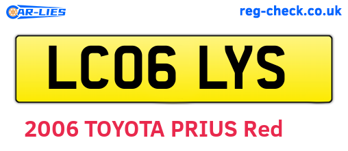 LC06LYS are the vehicle registration plates.