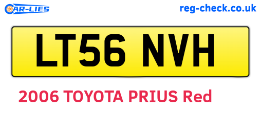 LT56NVH are the vehicle registration plates.