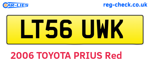LT56UWK are the vehicle registration plates.