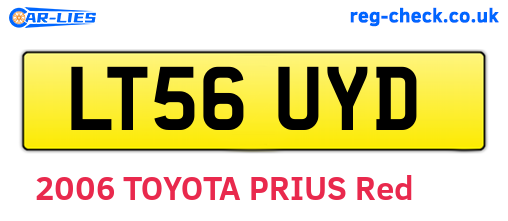 LT56UYD are the vehicle registration plates.