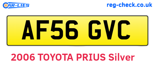 AF56GVC are the vehicle registration plates.