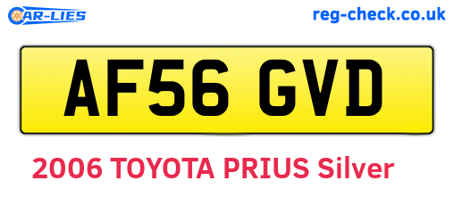 AF56GVD are the vehicle registration plates.
