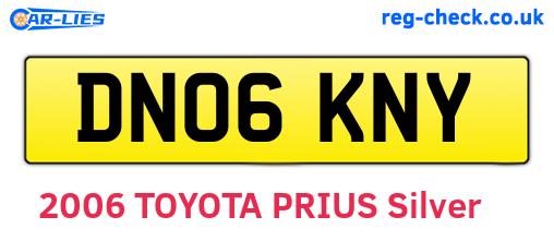 DN06KNY are the vehicle registration plates.