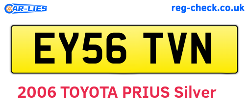 EY56TVN are the vehicle registration plates.