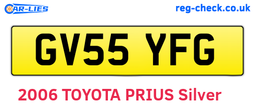 GV55YFG are the vehicle registration plates.