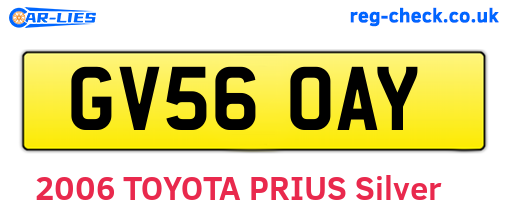 GV56OAY are the vehicle registration plates.