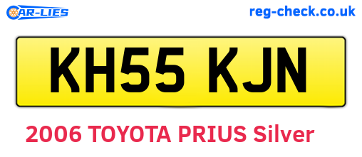 KH55KJN are the vehicle registration plates.